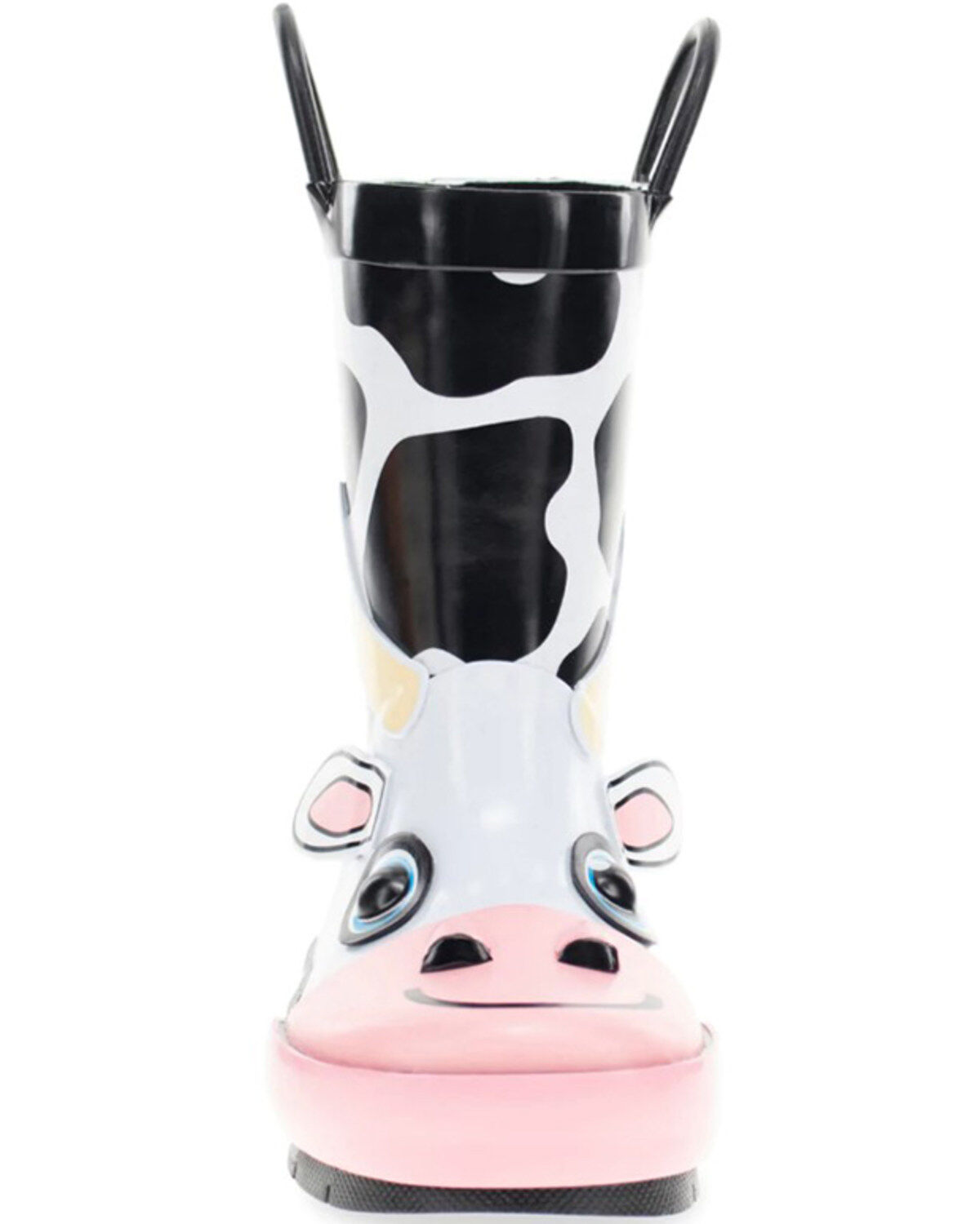 Image #4 - Western Chief Girls' Colbie Cow Rain Boots, Black, hi-res