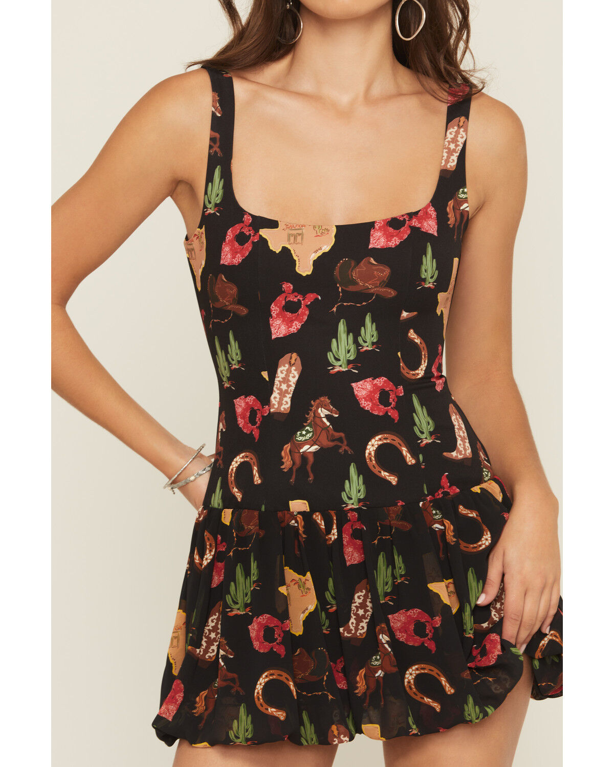 Product Name:  Show Me Your Mumu Women's Texas Hold Em Printed Malro Sleeveless Mini Dress