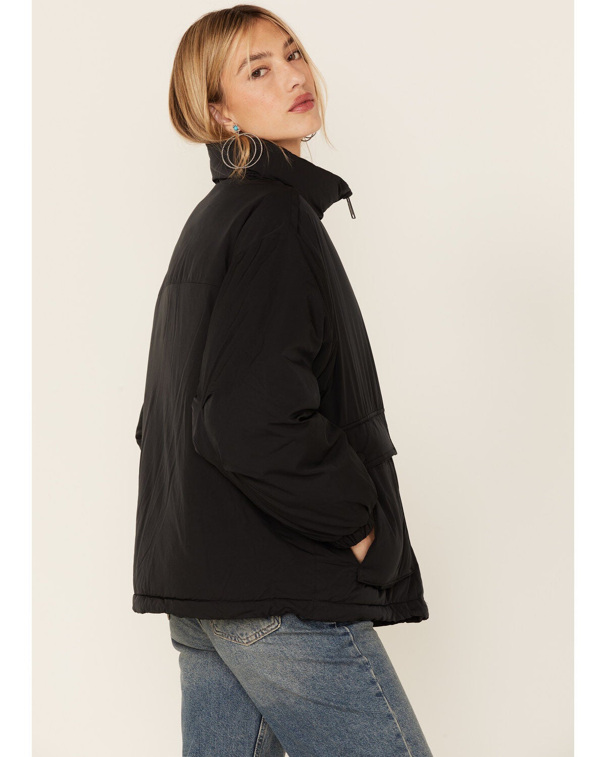Free People Duvet Bomber Jacket - Black - L