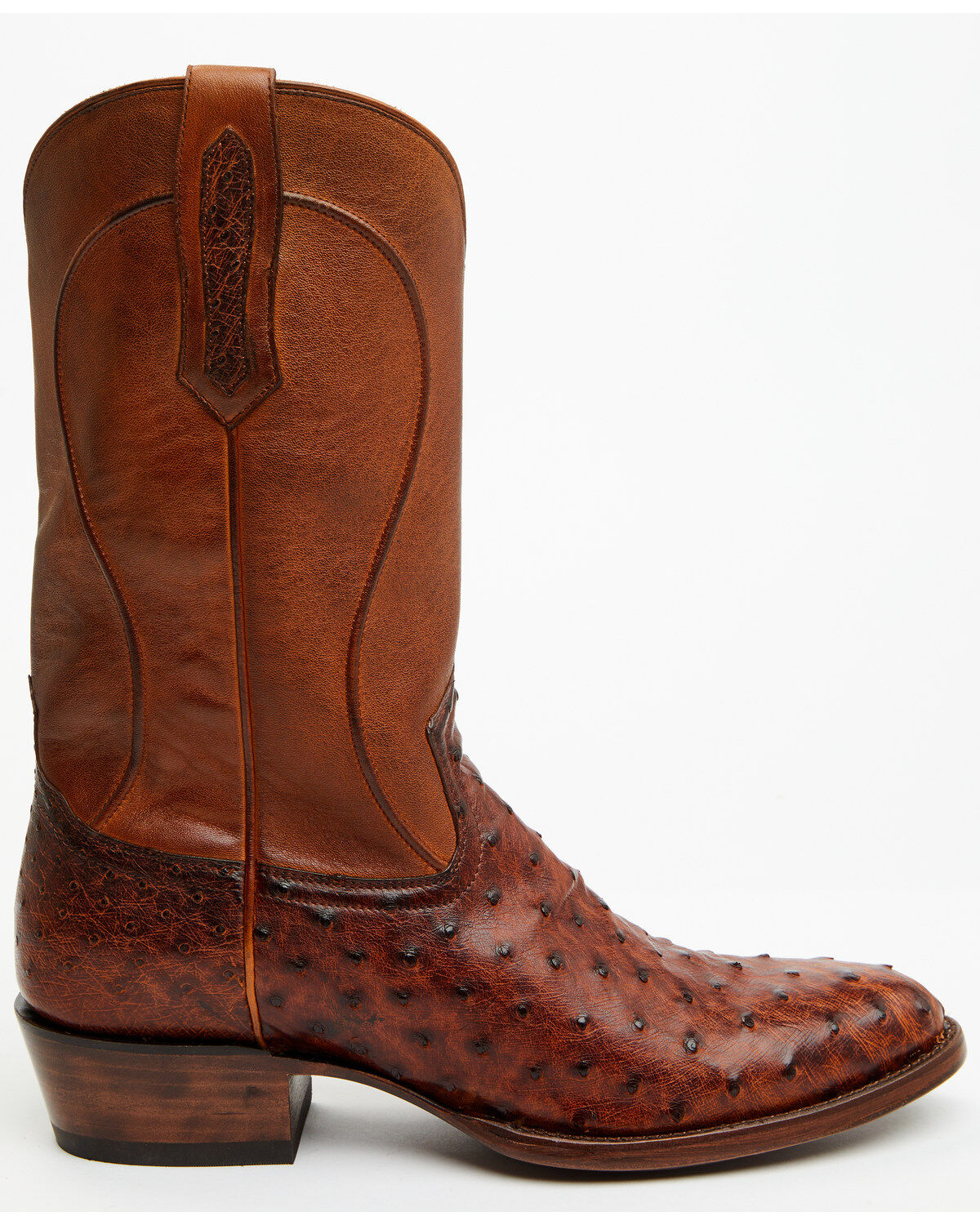 Image #2 - Cody James Black 1978® Men's Chapman Exotic Full-Quill Ostrich Western Boots - Round Toe, Cognac, hi-res