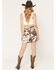 Image #3 - Shyanne Women's Sylvia Cow Print Faux Suede Belted Mini Skirt, Brown, hi-res