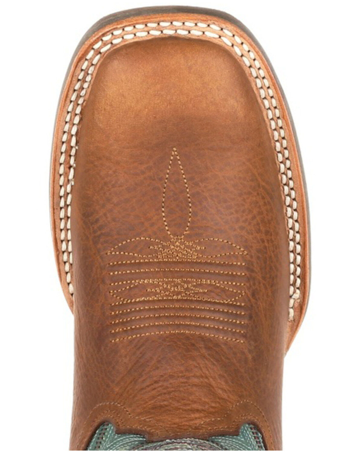 Image #6 - Durango Women's Lady Rebel Pro Teal Western Boots - Broad Square Toe, Brown, hi-res