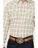 Image #3 - Cody James Men's Declaration Plaid Print Long Sleeve Snap Western Shirt, Cream, hi-res