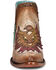 Image #3 - Corral Women's Overlay and Studded Fashion Booties - Round Toe, Tan, hi-res
