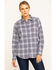 Ariat Women's FR Abigail Plaid Print Long Sleeve Work Shirt , Purple, hi-res