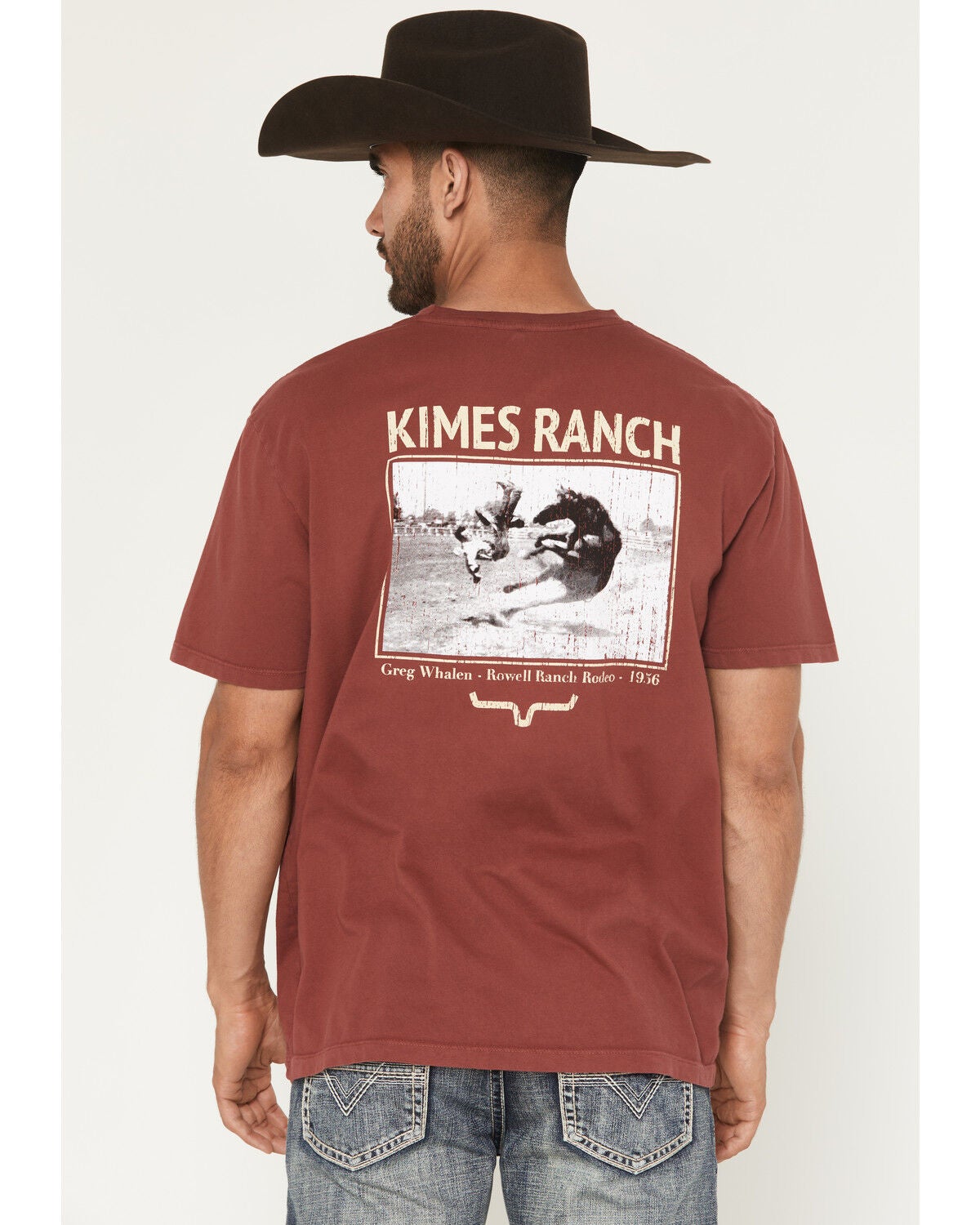 Kimes Ranch Men's Waspy Logo Short Sleeve Graphic T-Shirt, Dark Red, hi-res