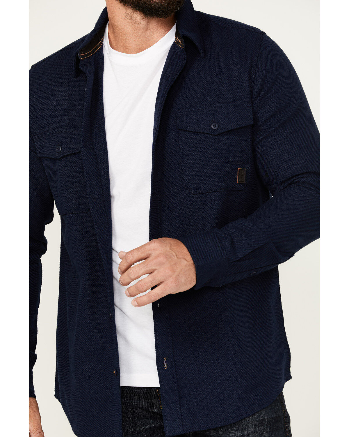Image #3 - Brothers and Sons Men's Burley Long Sleeve Button Down Flannel Shirt, Navy, hi-res