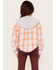 Levi's Little Girls' Plaid Print Long Sleeve Hooded Shirt, Purple, hi-res