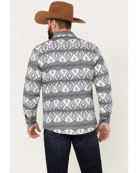 Image #4 - Pendleton Men's Beach Shack Print Long Sleeve Button-Down Western Shirt, Blue, hi-res