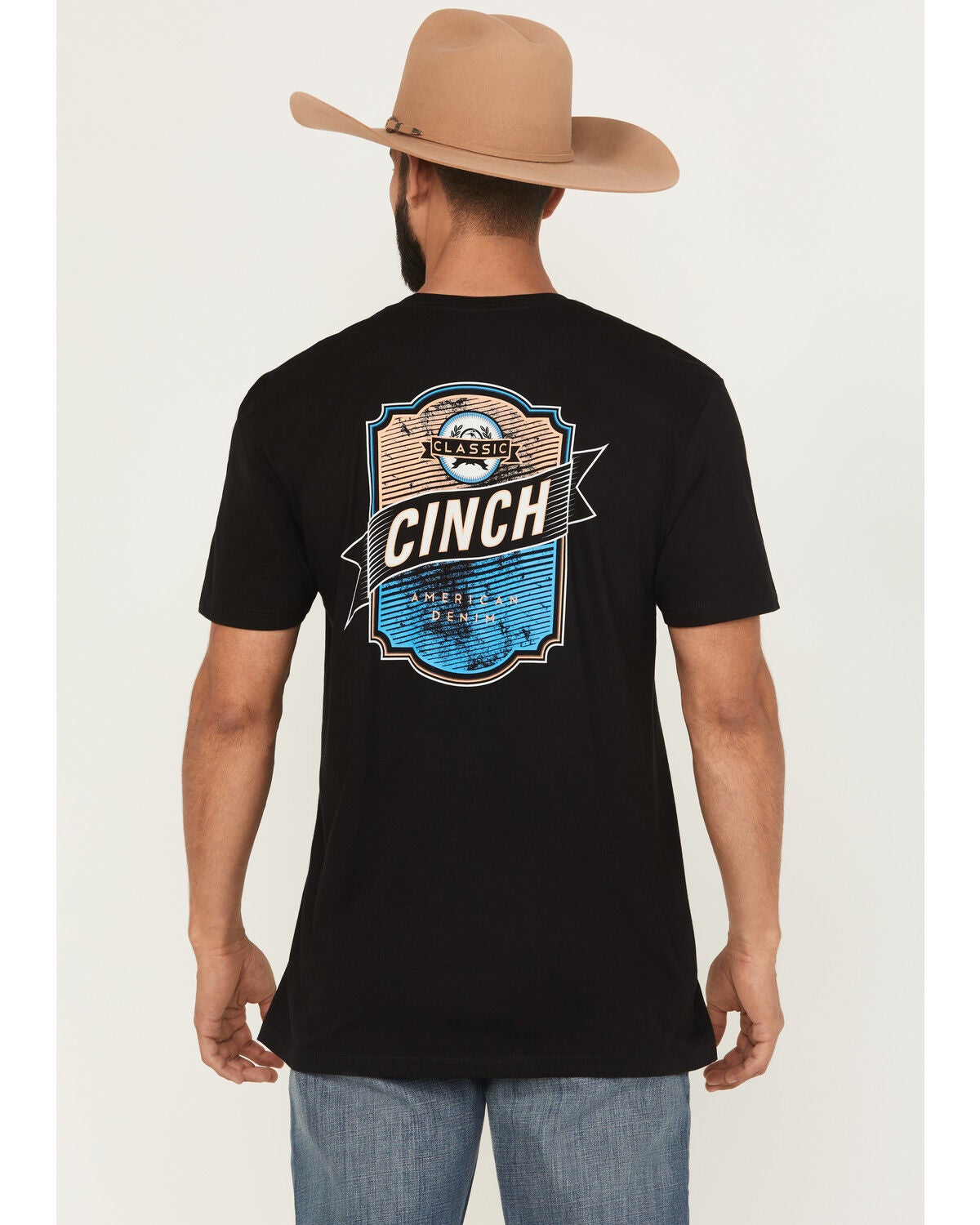 Cinch Men's Boot Barn Exclusive Logo Short Sleeve Graphic T-Shirt, Black, hi-res