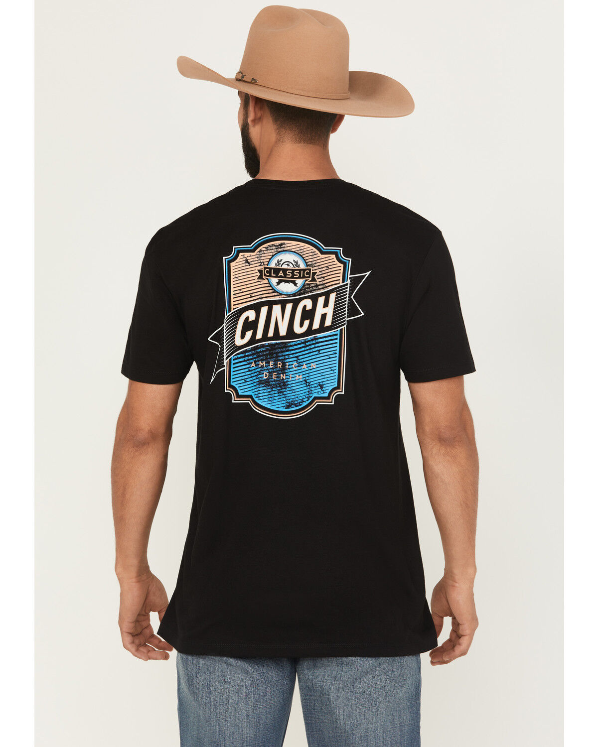 Image #1 - Cinch Men's Boot Barn Exclusive Logo Short Sleeve Graphic T-Shirt, Black, hi-res