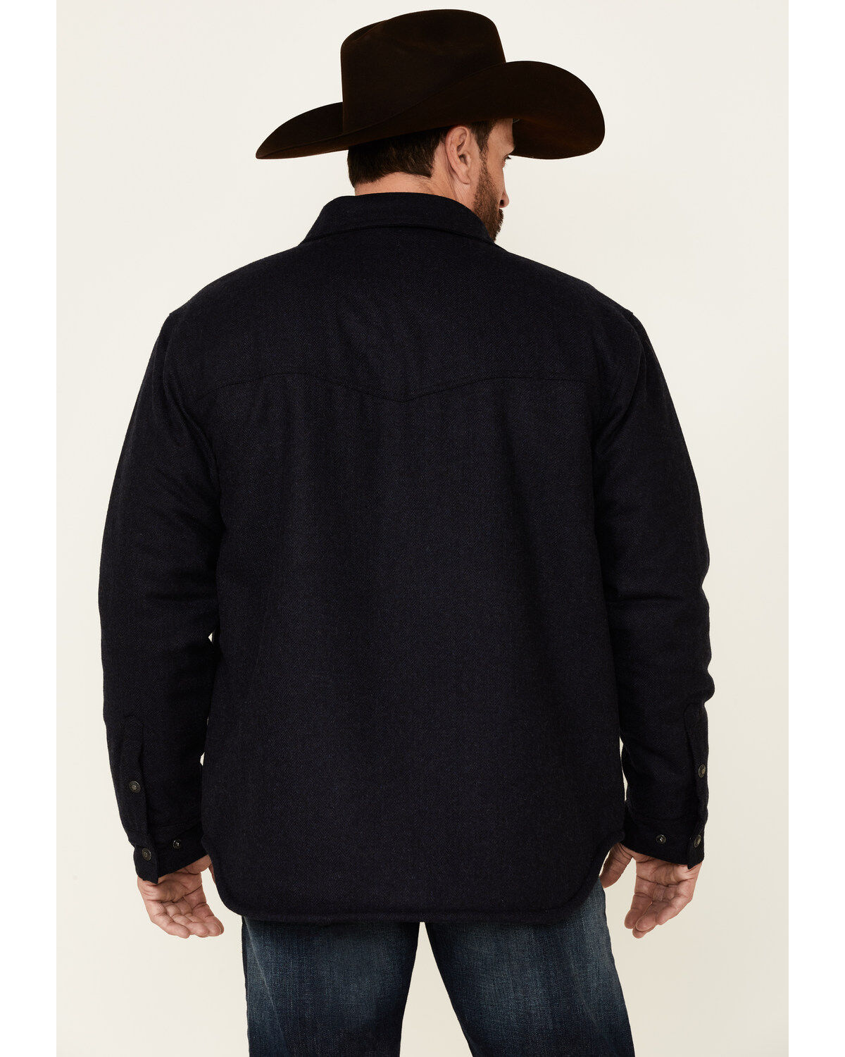 Image #4 - Outback Trading Co Men's Solid Harrison Snap-Front Jacket, Navy, hi-res