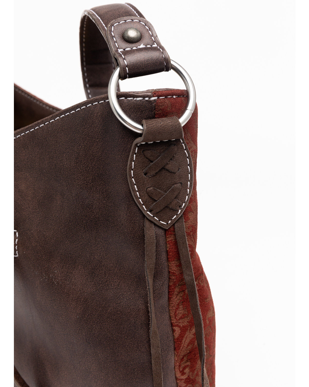 Image #4 - Shyanne Women's Laser Etched Baroque Shoulder Bag, Wine, hi-res