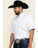 Cody James Core Men's Weekend Warrior Striped Short Sleeve Western Shirt , White, hi-res