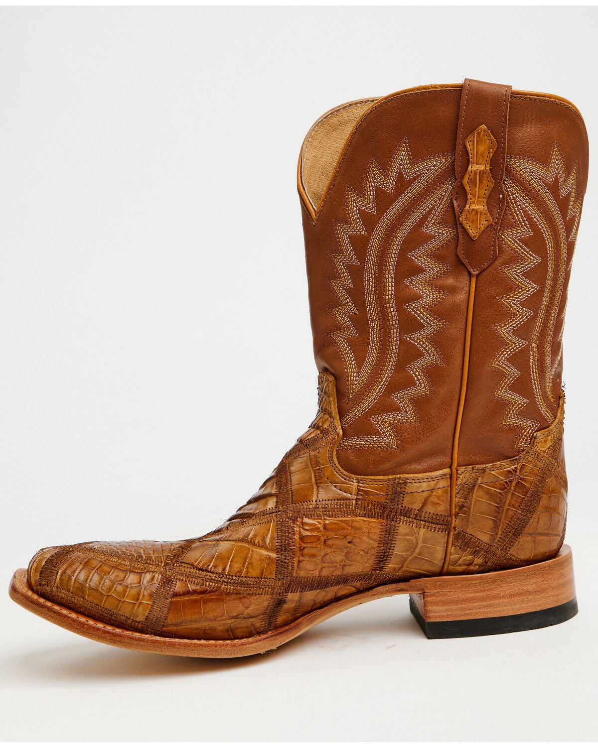 Image #3 - Cody James Men's Exotic American Alligator Western Boots - Broad Square Toe, Tan, hi-res