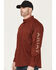 Image #2 - Ariat Men's FR Connery Printed Long Sleeve Button-Down Work Shirt, Brown, hi-res
