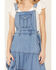 Image #3 - Vibrant Denim Women's Medium Wash Overall Denim Dress, , hi-res