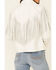 Idyllwind Women's Day Off Fringe Zip-Front Leather Jacket - White , Off White, hi-res