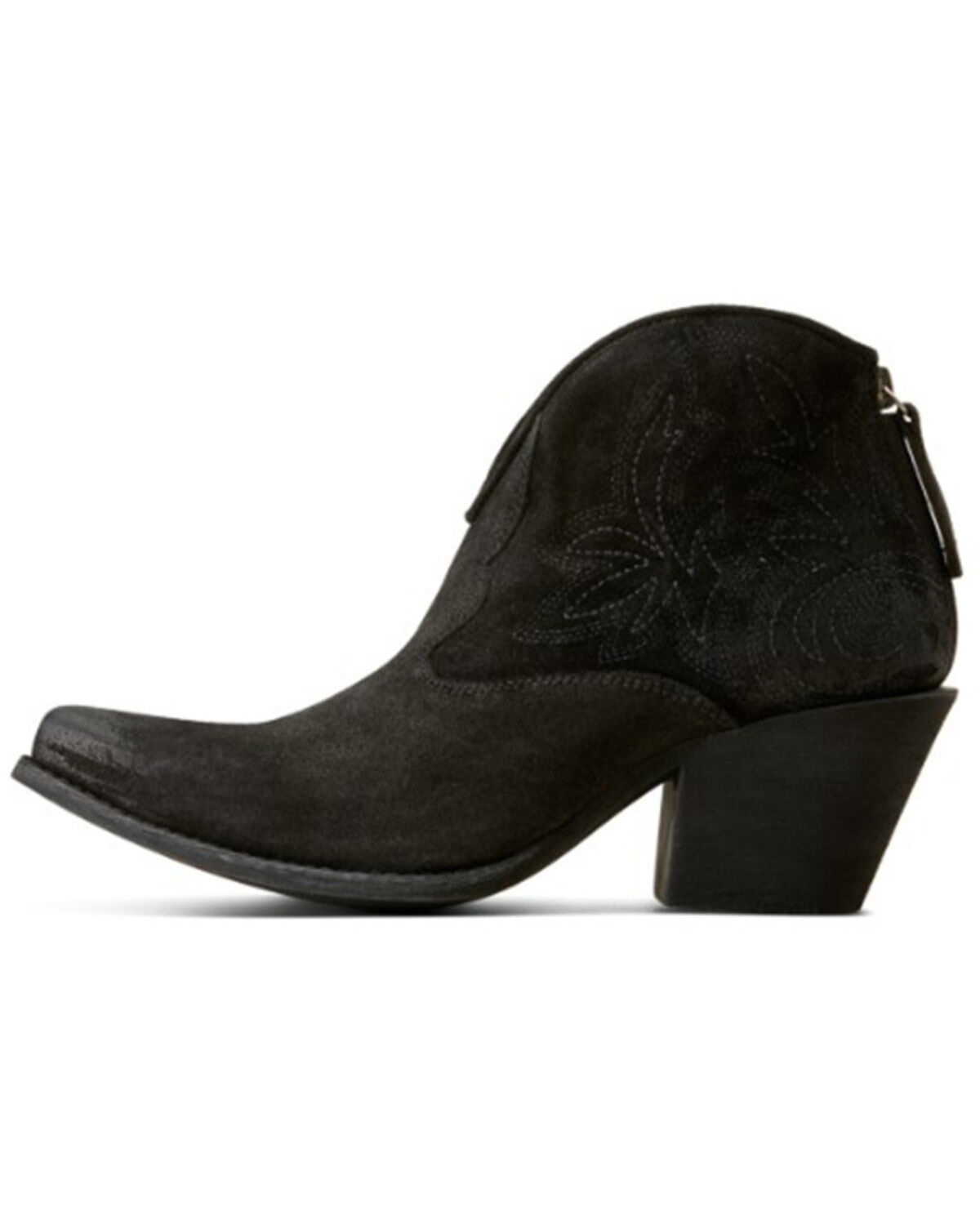Image #2 - Ariat Women's Layla Distressed Booties - Snip Toe, Black, hi-res