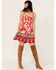 Image #2 - Band of the Free Women's Love Is All Around Floral Print Sleeveless Dress, Red, hi-res