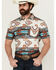 Image #1 - RANK 45® Men's Flash Fire Exploded Southwestern Print Short Sleeve Button-Down Performance Stretch Western Shirt, , hi-res