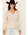 Image #1 - Shyanne Women's Lace Long Sleeve Button-Down Shirt, Natural, hi-res
