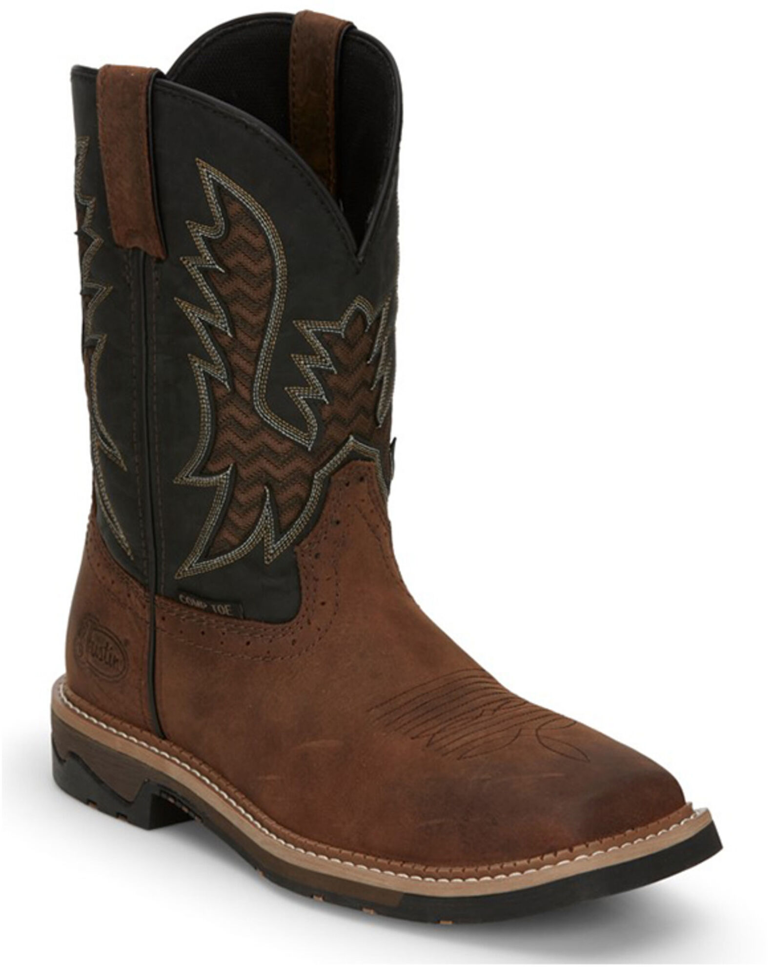 Justin men's pull 2025 on work boots