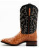 Image #3 - Cody James Men's Full Quill Cognac Ostrich Exotic Western Boots - Broad Square Toe, Black, hi-res