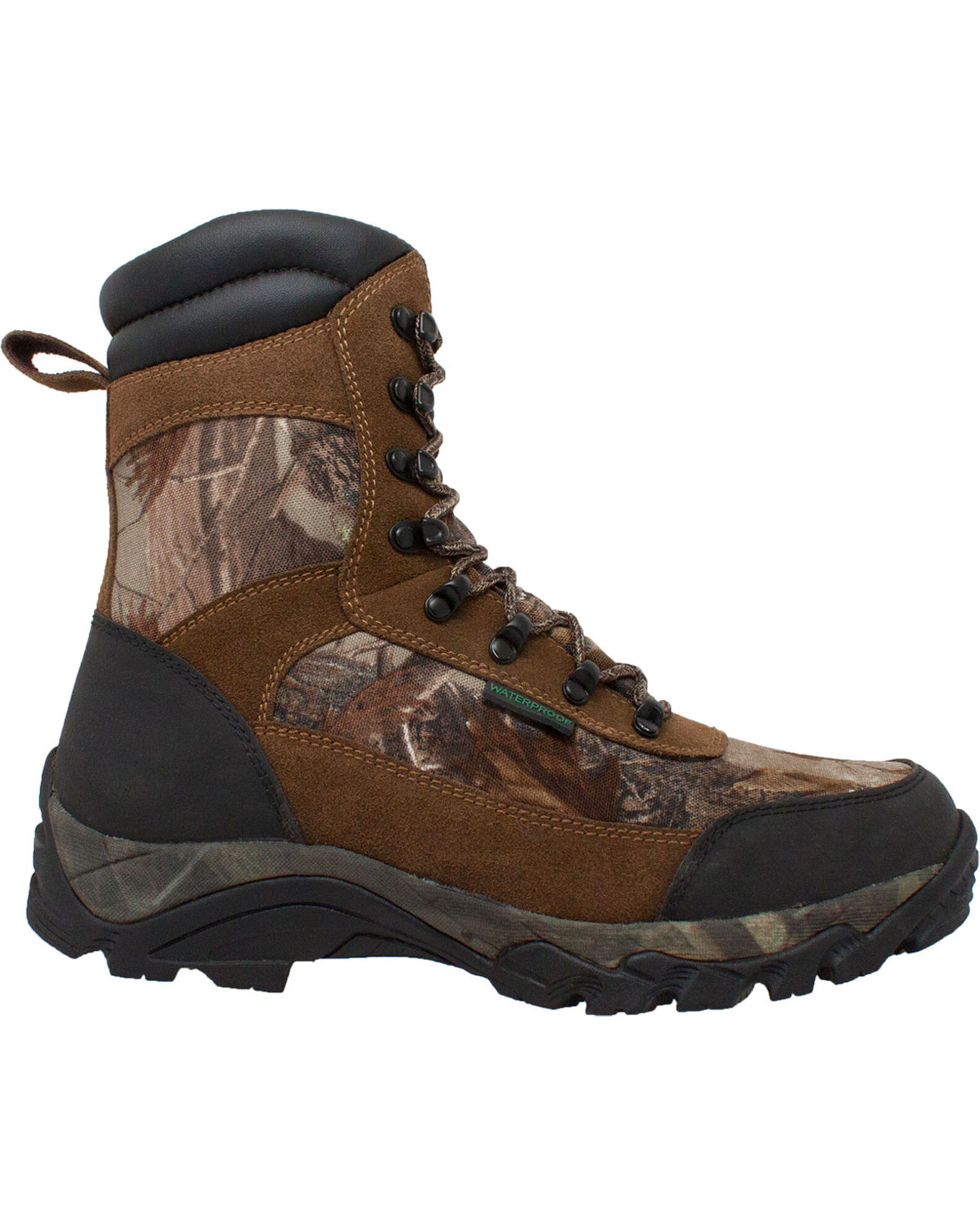 Image #2 - Ad Tec Men's 10" Real Tree Camo Waterproof 400G Hunting Boots, , hi-res