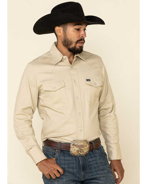 Image #2 - Wrangler Men's Advanced Comfort Long Sleeve Western Shirt, , hi-res