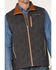 Image #3 - Cinch Men's Herringbone Concealed Carry Zip-Front Softshell Vest, Charcoal, hi-res