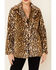 Image #3 - Shyanne Women's Cheetah Print Faux Fur Snap-Front Long Jacket, Tan, hi-res