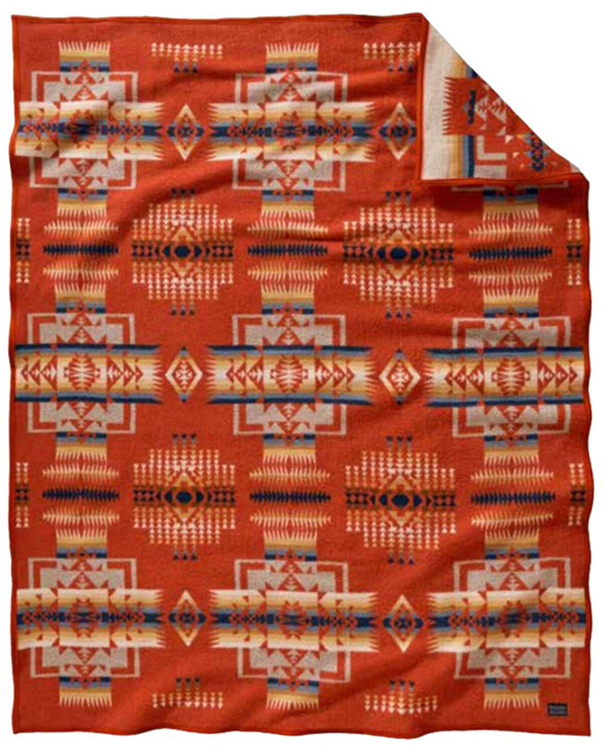 Image #1 - Pendleton Chief Joseph Chili Jacquard Wool Blanket - Twin, Red, hi-res