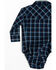 Image #4 - Cody James Infant Boys' Reins Plaid Long Sleeve Onesie, Navy, hi-res