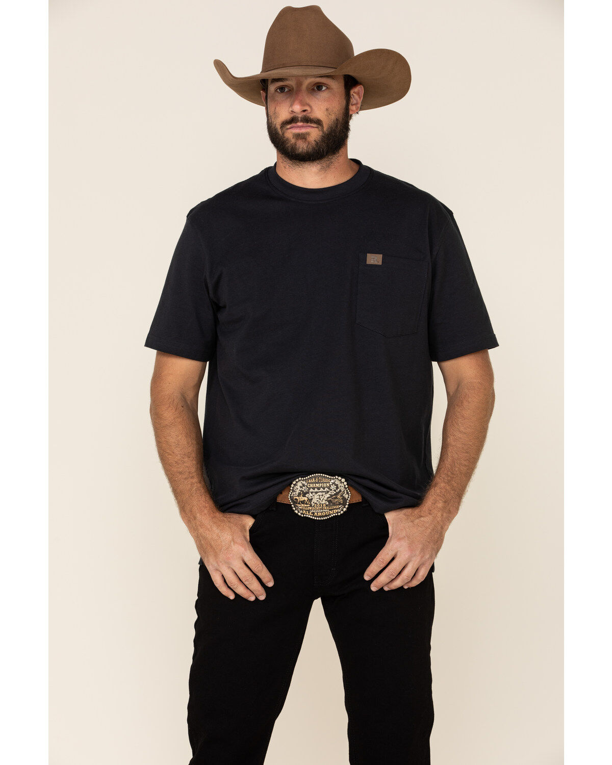 Image #3 - Ariat Men's Black Legacy Stretch Stackable Slim Straight Jeans, Black, hi-res