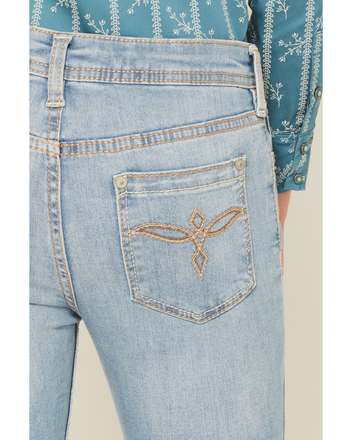 Product Name:  Shyanne Girls' Light Wash Shayla Bootcut Stretch Denim Riding Jeans