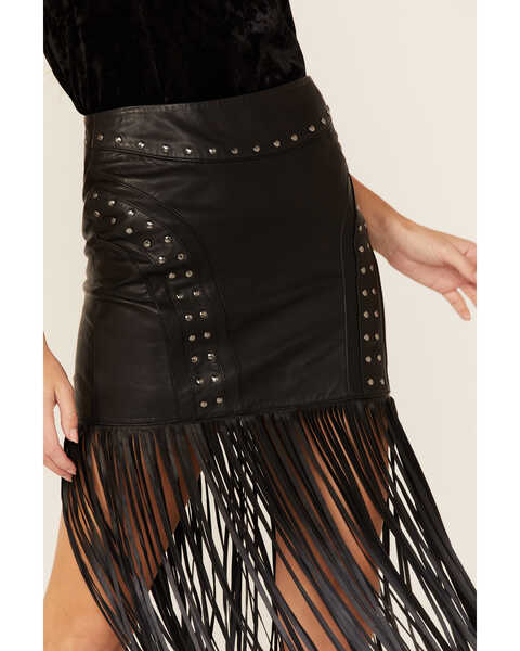 Image #2 - Idyllwind Women's Abbey Road Ombre Leather Skirt, , hi-res