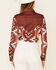 Image #3 - Ranch Dress'n Women's Southwestern Bandera Print Long Sleeve Snap Western Shirt, Rust Copper, hi-res