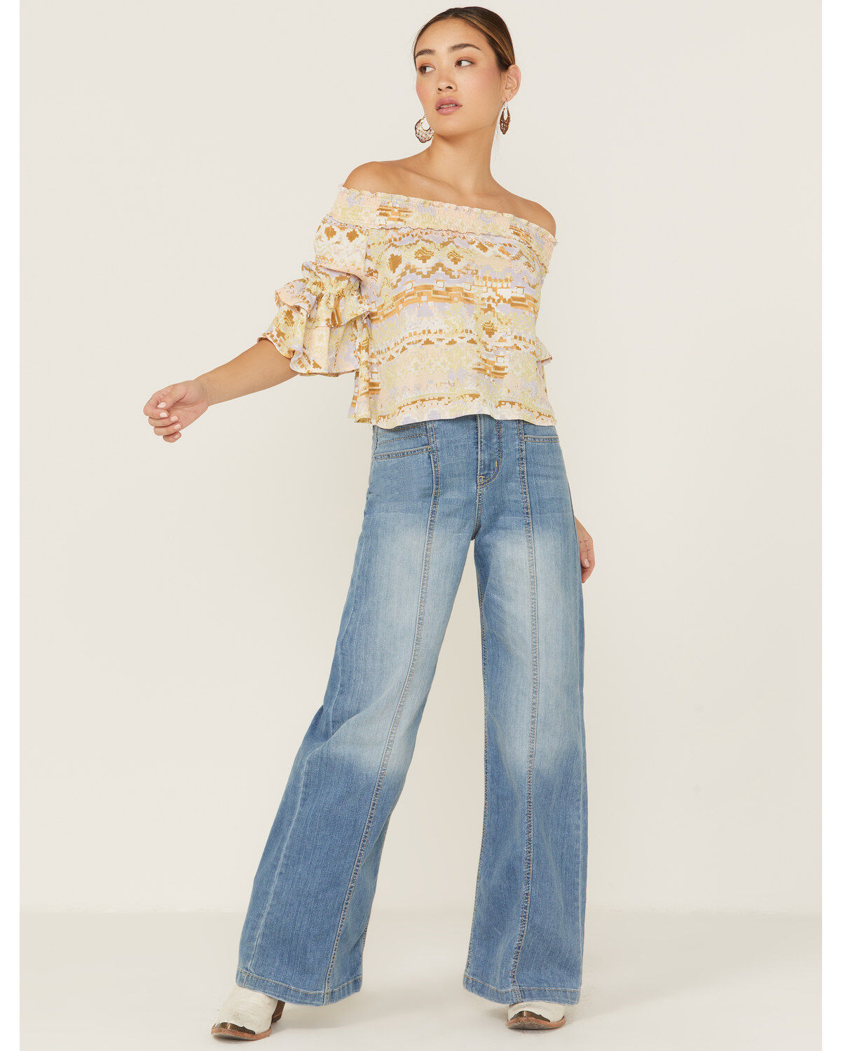 Image #4 - Shyanne Women's Woven Off-Shoulder Top, Ivory, hi-res