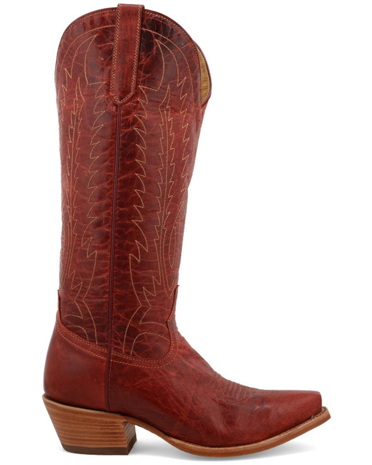 Image #2 - Black Star Women's Victoria Tall Western Boots - Snip Toe, Red, hi-res