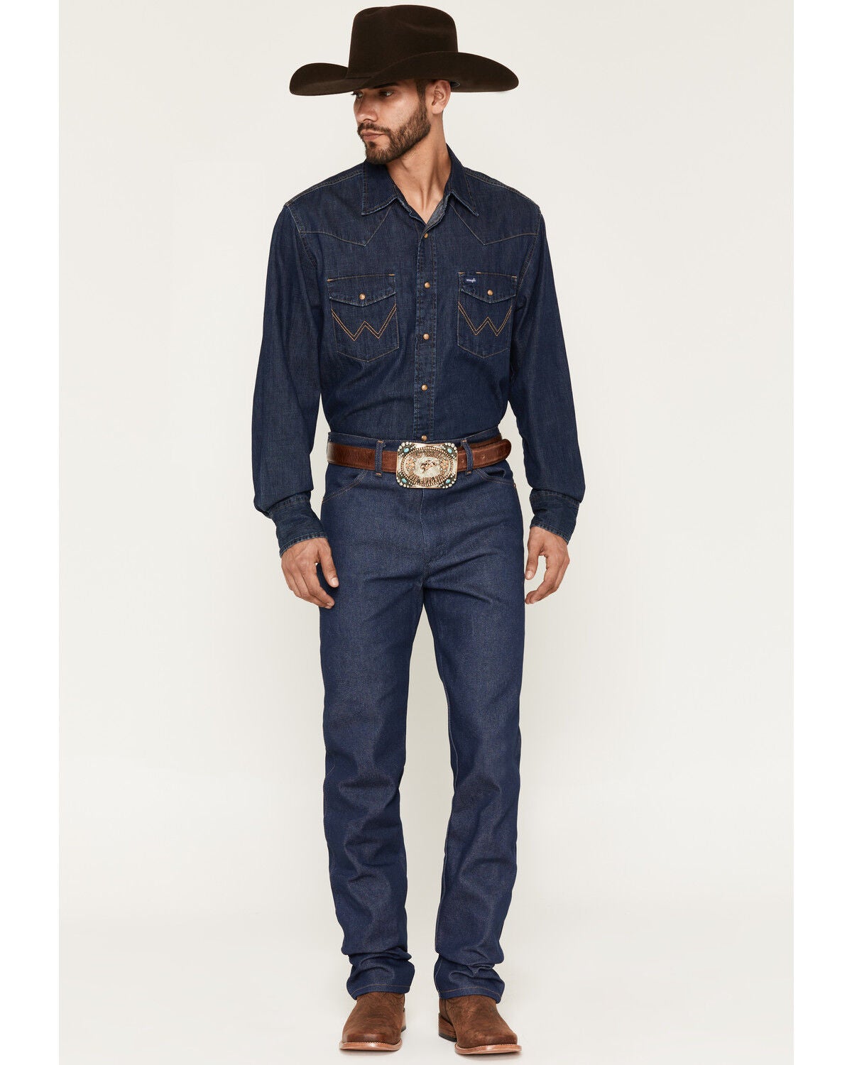 Wrangler 936 Cowboy Cut Rigid Slim Fit Jeans, Indigo, hi-res