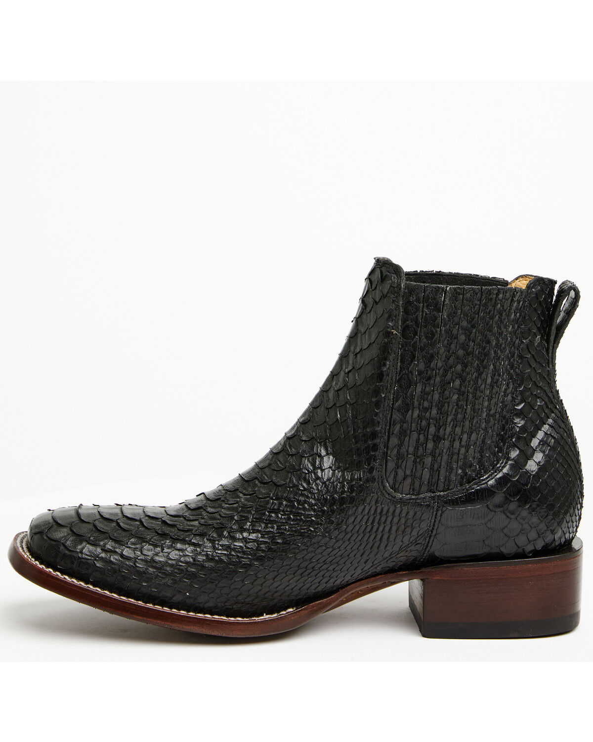 Image #3 - Cody James Men's Hash Exotic Python Western Ankle Boots - Broad Square Toe, Black, hi-res