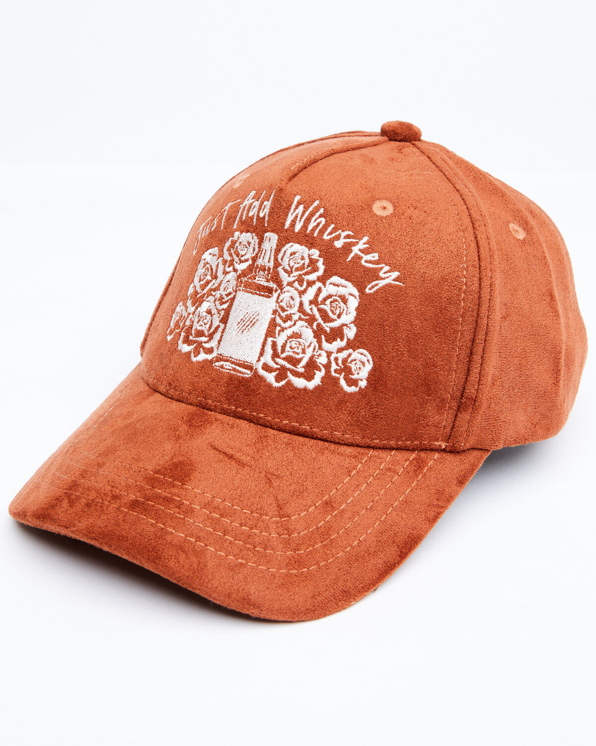 Image #1 - Shyanne Women's Just Add Whiskey Faux Suede Ball Cap, Rust Copper, hi-res