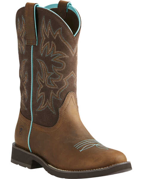 Ariat Women's Delilah Western Boots, Brown, hi-res