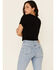 Image #4 - Shyanne Women's Here For The Beer Graphic Tie-Front Short Sleeve Tee, Black, hi-res