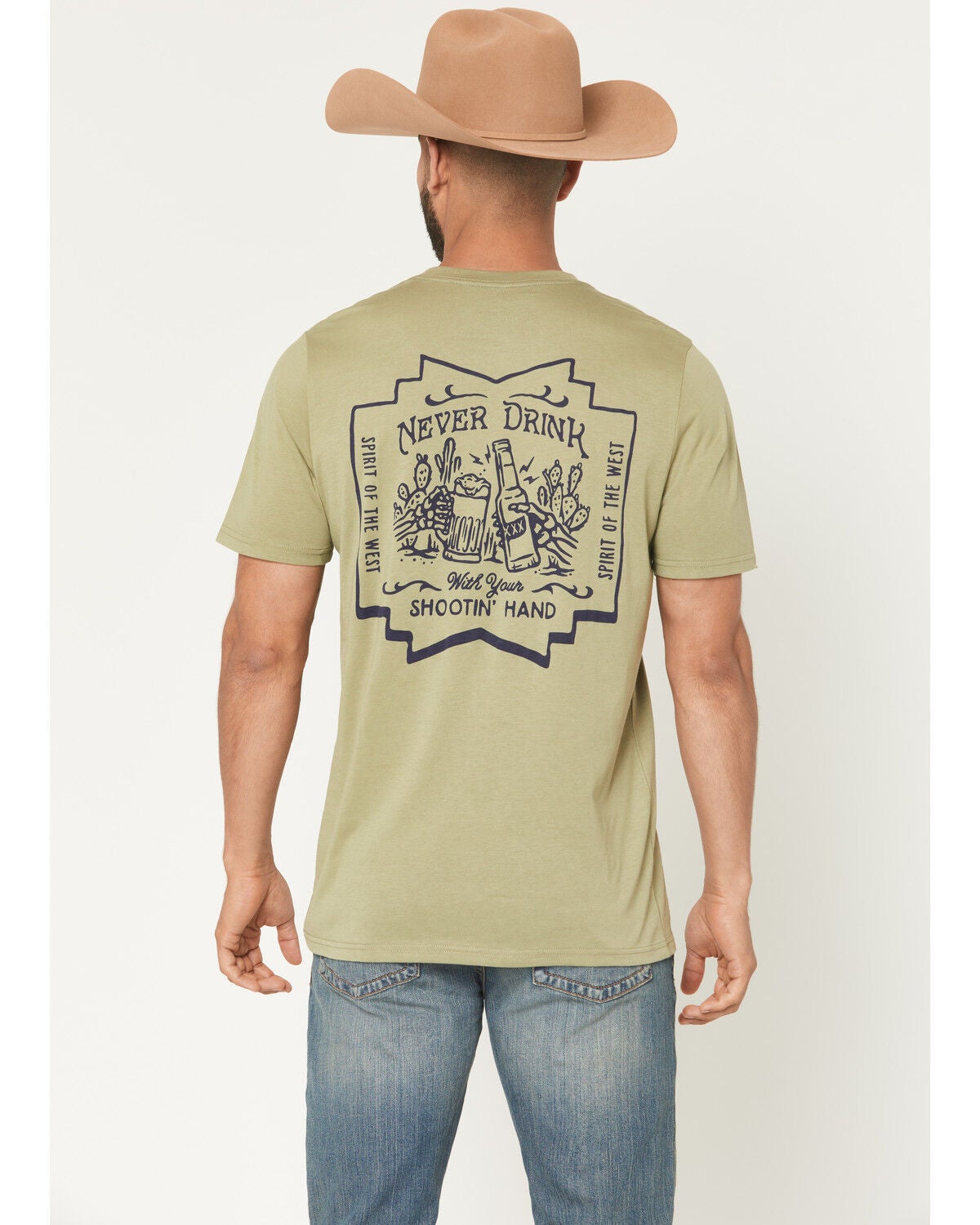 Sendero Provisions Men's Shootin' Hand Short Sleeve Graphic T-Shirt, Sage, hi-res