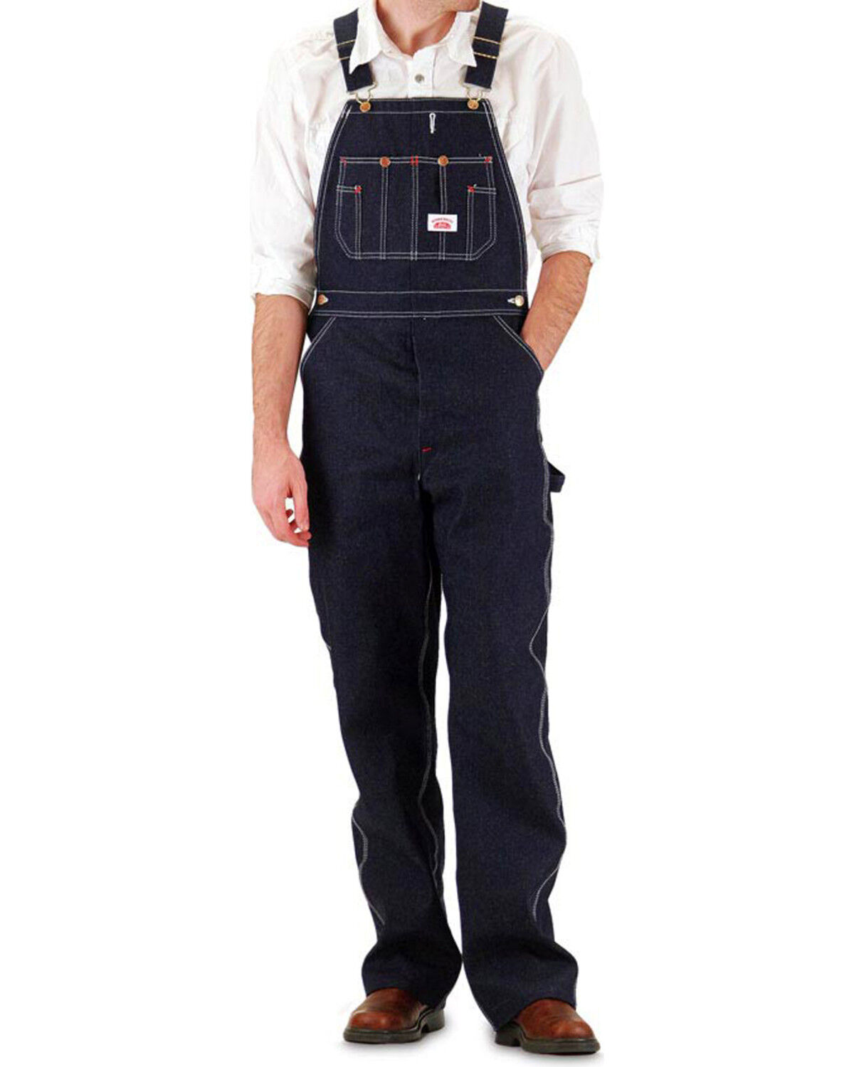 Made in USA Blue 5 Round House Little Boys Bib Overall
