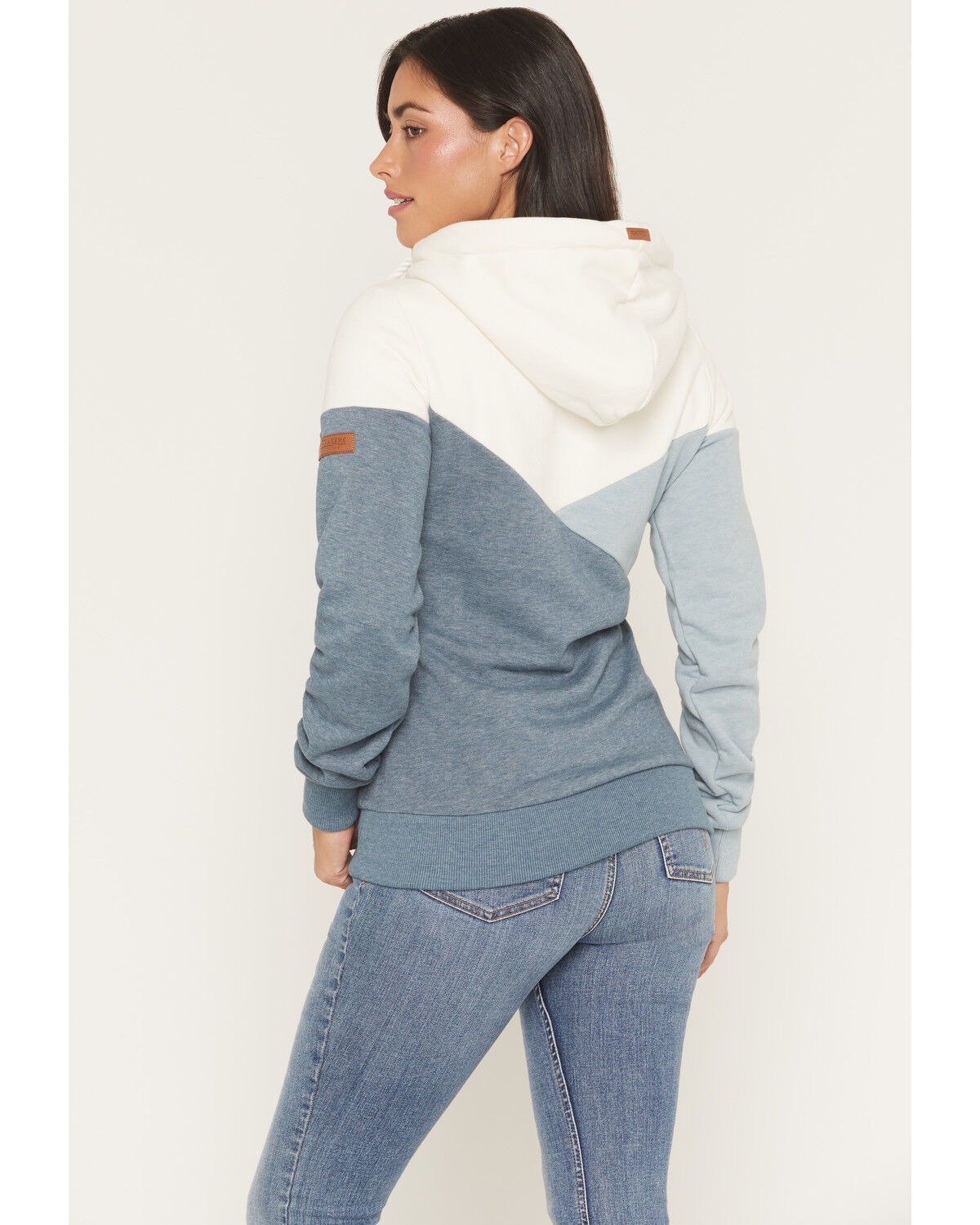 Image #4 - Wanakome Women's Roxy Color Block 1/2 Zip Pullover Hoodie, Indigo, hi-res