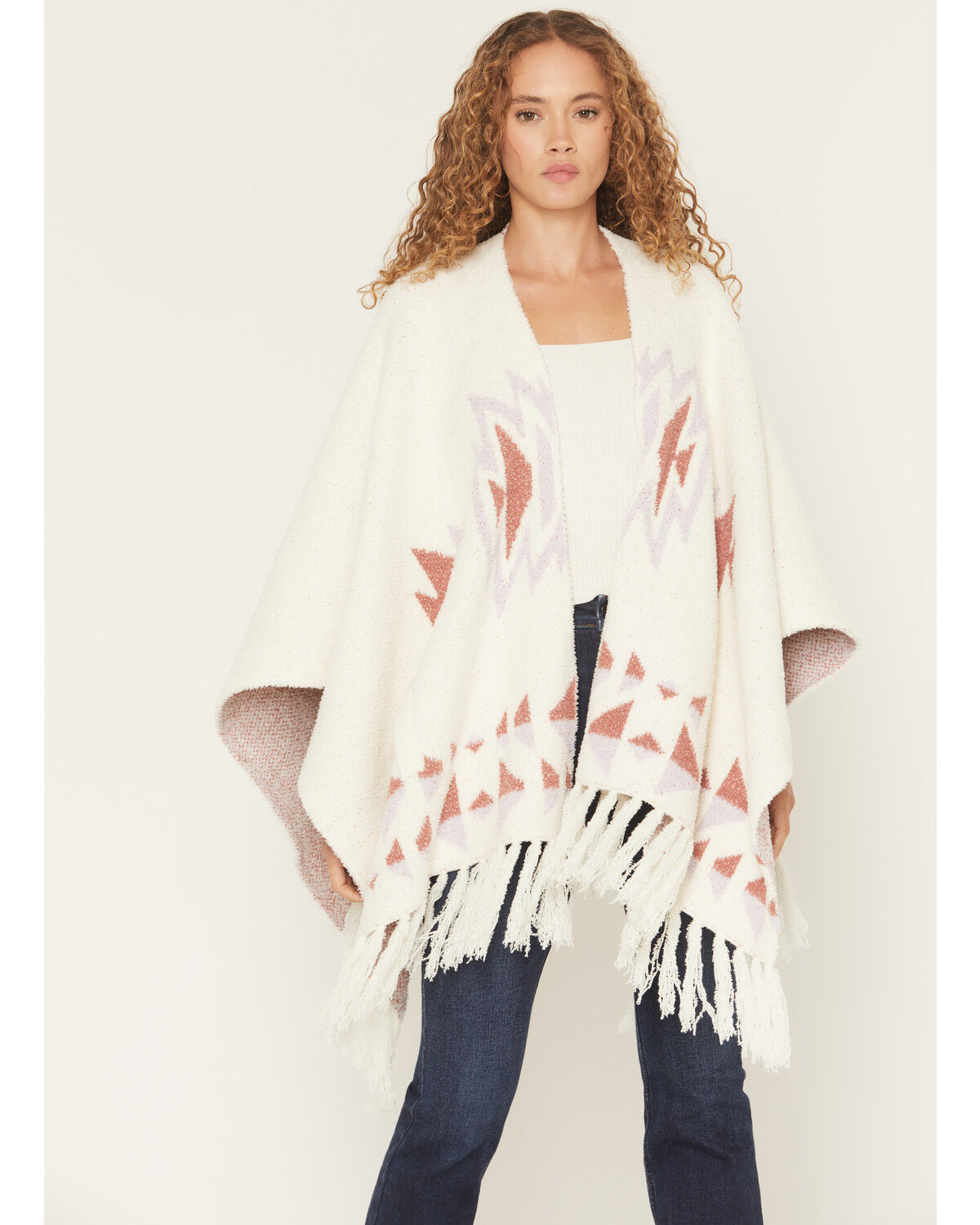 Idyllwind Women's Meadowlark Cozy Shawl Sweater, Cream, hi-res