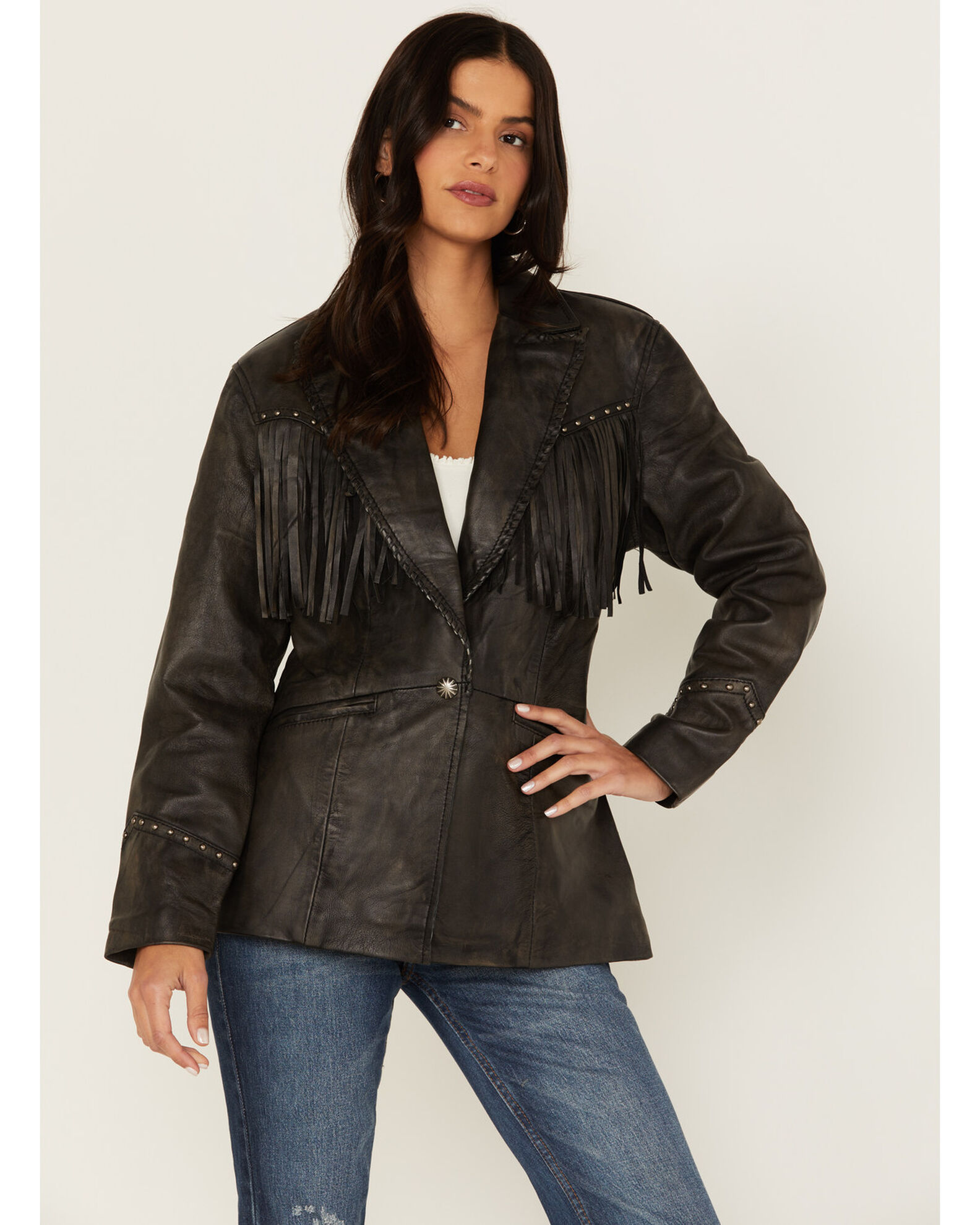 Cripple creek women's leather jackets top